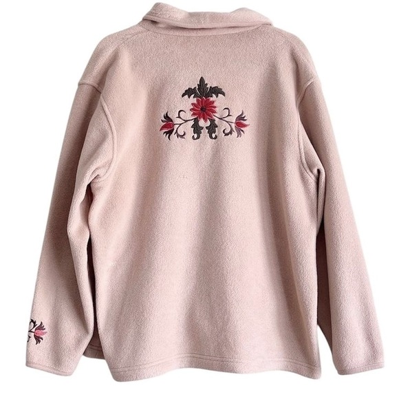 Vintage Beige Floral Fleece Jacket - Picture 2 of 5
